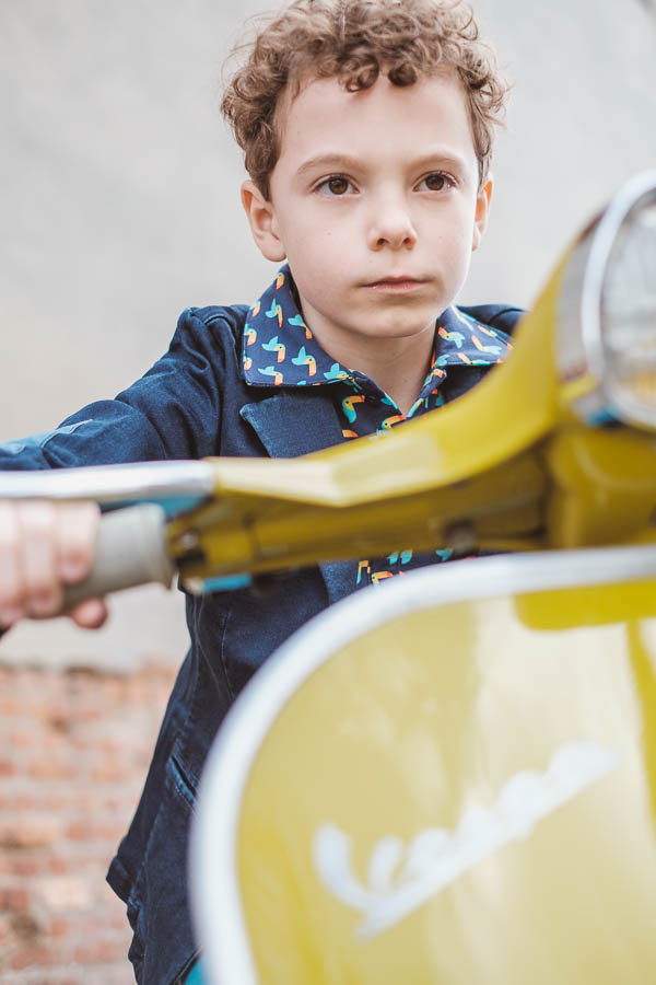 Communie fotosessie op de Vespa